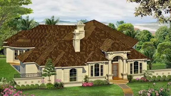 image of single story traditional house plan 5467